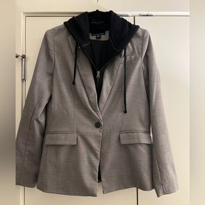 Blazer with built-in sweatshirt liner